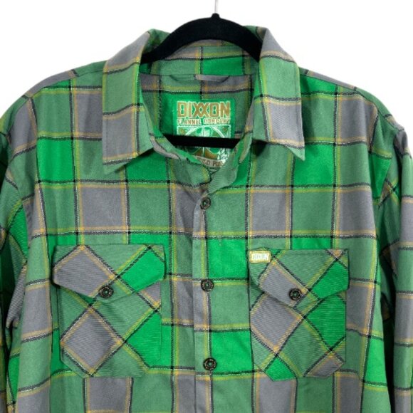 Dixxon Flannel Co. The Auld Pub LS Button Shirt Green XL Pre-Loved - Picture 2 of 4